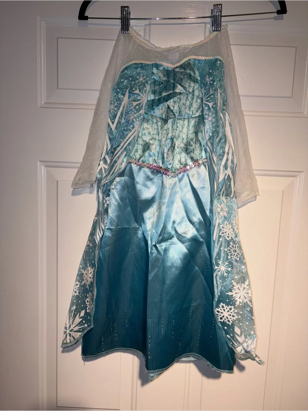 Disney Elsa-Inspired Teal and White Princess Costume girl 4-6